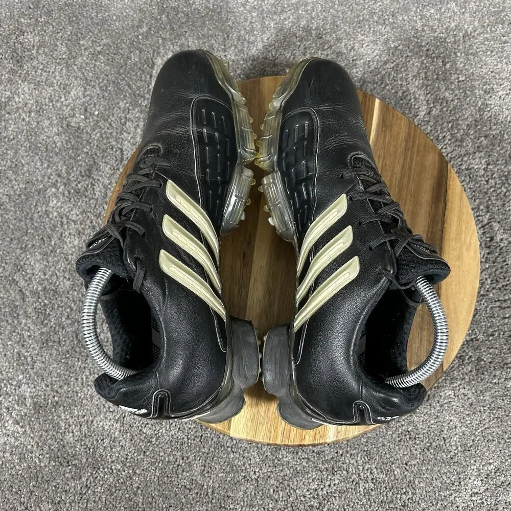 Adidas 737855 Men's Size 8.5 Black Powerband Chassis Spiked Golf Shoes Used
